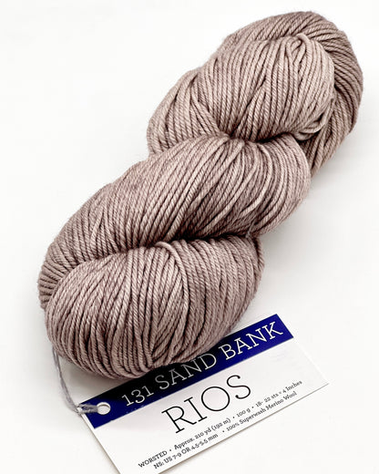 Premium iDOKNiT worsted weight yarn, RIOS by Malabrigo Peru. 100% superwash merino wool, 4-ply construction for stitch definition, 192m/100g. Hand-dyed authentic Peruvian yarn curated by iDOKNiT for durable, soft, and professional knitting projects.