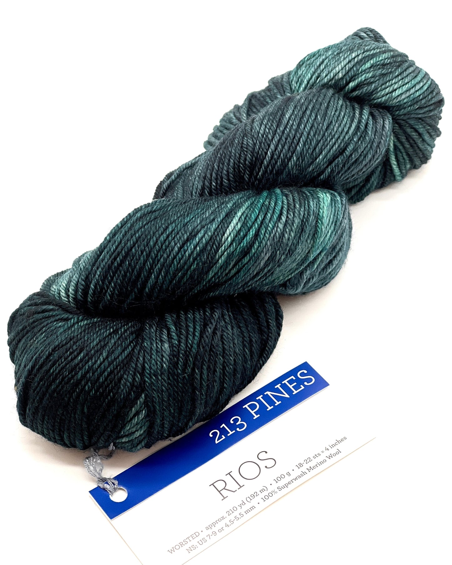 Premium iDOKNiT worsted weight yarn, RIOS by Malabrigo Peru. 100% superwash merino wool, 4-ply construction for stitch definition, 192m/100g. Hand-dyed authentic Peruvian yarn curated by iDOKNiT for durable, soft, and professional knitting projects.