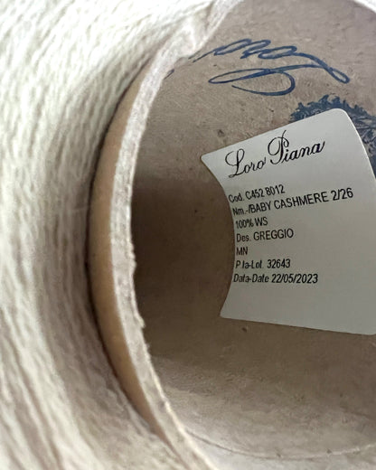 Luxury Baby Cashmere 2/26 yarn by Loro Piana, Italy — 100% baby cashmere lace-weight yarn with ultra-soft texture and refined finish, professionally curated and sold by iDOKNiT.