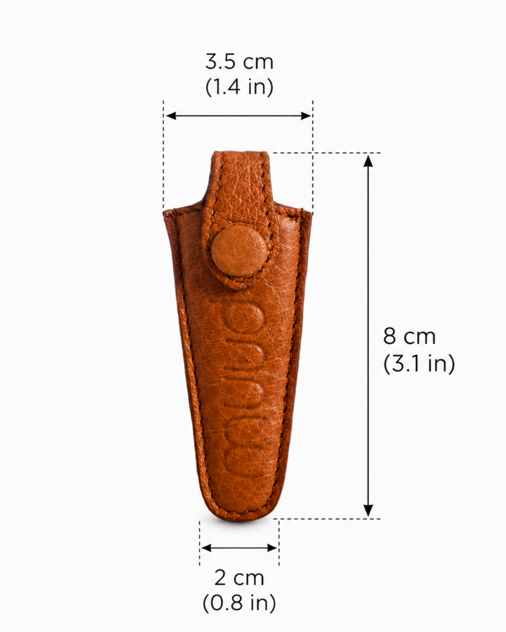 muud ESPOO genuine leather small embroidery scissors case sheath with snap button closure from iDOKNiT