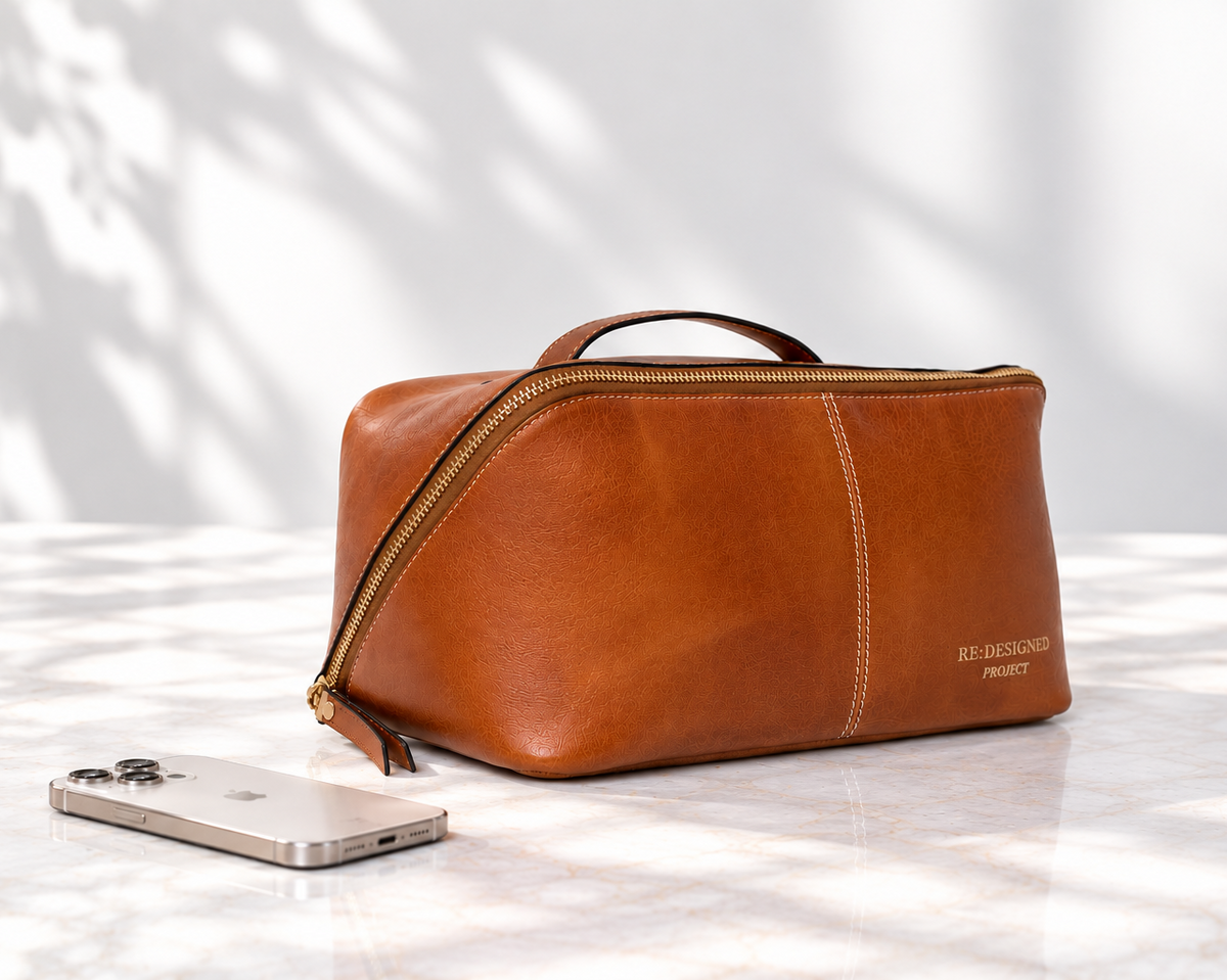 RE PROJECT 9 handcrafted compact Urban Leather beauty box style knitting needle and notion organizer case from iDOKNiT
