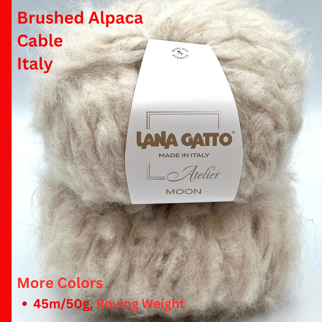 Lana Gatto Moon 45 percent Extrafine Merino 45 percent Superfine Alpaca Italian cable roving yarn from iDOKNiT