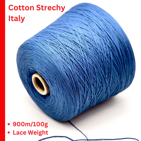 Filati Be.Mi.Va ORGANIC PARK cotton nylon Italian lace yarn with airy chain structure at iDOKNiT.