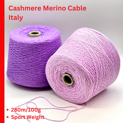 Cashmere merino yarn Biagioli Modesto CASHMERE 10% cone with chain structure
