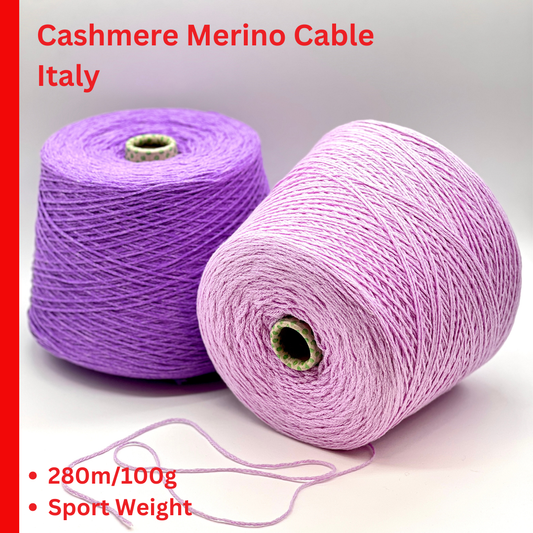 Cashmere merino yarn Biagioli Modesto CASHMERE 10% cone with chain structure
