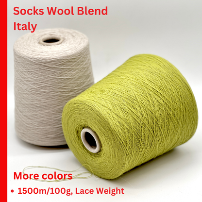 Premium iDOKNiT lace weight yarn, MAGREB by New Mill Italy. High-quality blend of 80% wool and 20% polyamide, offering 450-490m per 100g. Authentic Italian-made yarn curated by iDOKNiT for fine, durable knitting projects requiring a light fingering weight and soft finish.