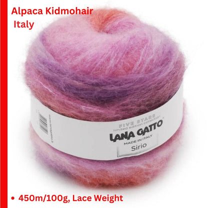 lana gatto sirio alpaca mohair yarn fluffy ball italy
soft alpaca mohair yarn lace weight 450m per 100g
luxury fluffy yarn ball halo texture knitting yarn
mohair alpaca yarn for sweaters shawls scarves
lana gatto sirio close-up soft halo texture