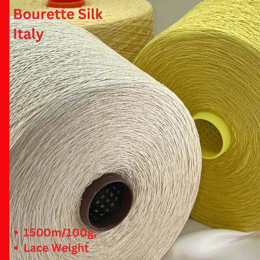 Zegna Baruffa MING 100% Italian bourette silk yarn in Nm 2/3000 extra-fine lace weight for luxury summer knitting at iDOKNiT.