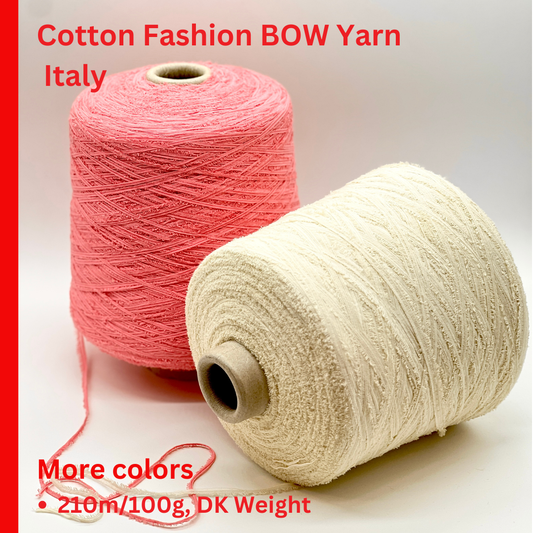 Lineapiù SAIA cotton blend novelty yarn with flake bow structure