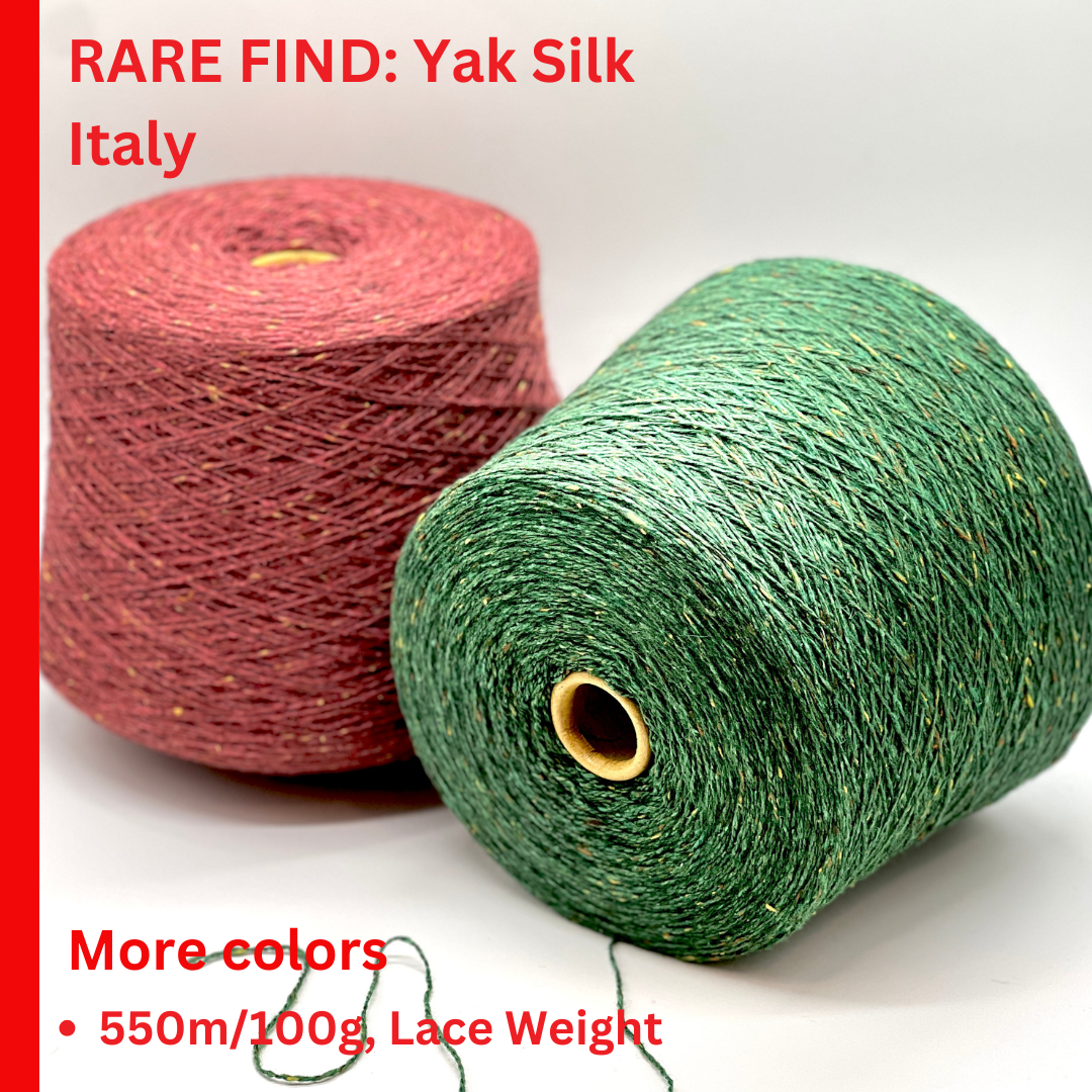 FILCOM TIBET TWEED 50% yak and 50% silk luxury Italian tweed yarn in a fine fingering weight for high-end knitting at iDOKNiT.
