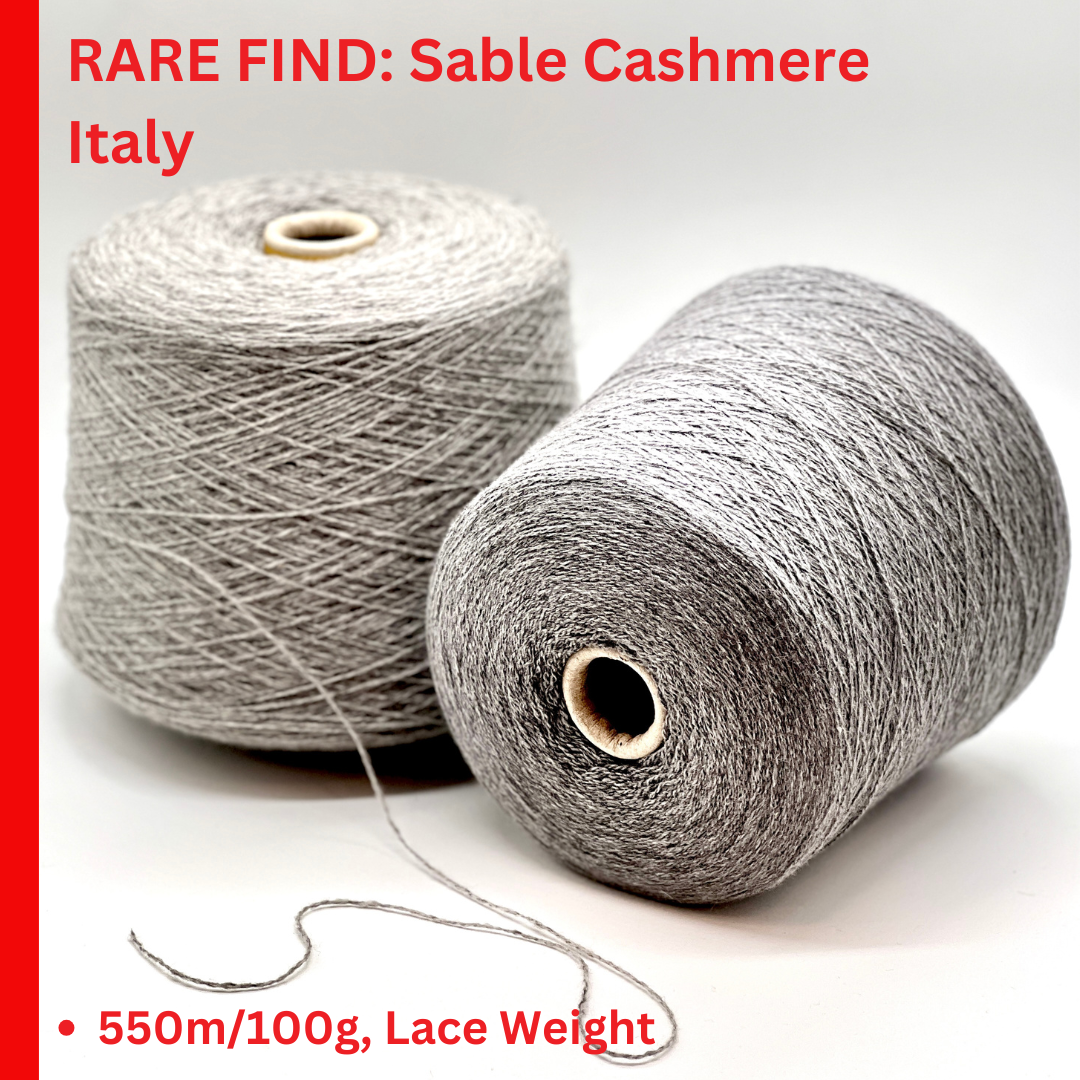 Loro Piana CINCICASH ultra-luxury 80% cashmere and 20% sable Italian lace weight yarn for high-end knitting at iDOKNiT.