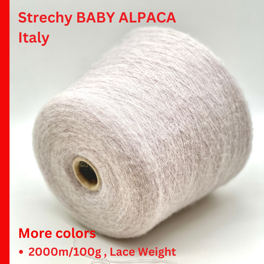Be.Mi.Va BABY 20 ultra-fine 1/20000 Italian lace yarn with baby alpaca and merino wool for delicate lace or multi-strand knitting projects at iDOKNiT.