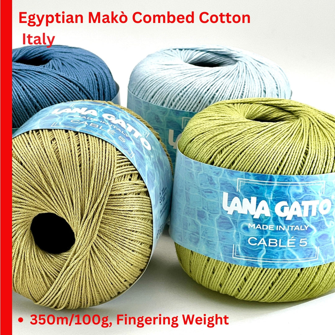 lana gatto cable 5 cotton yarn mercerized mako cotton italy fingering yarn
italian cotton yarn smooth shiny finish cable 5 350m knitting crochet yarn
mako cotton fingering yarn italy crisp stitch definition lana gatto cable 5
luxury cotton yarn for summer garments lace knitting italy cable 5