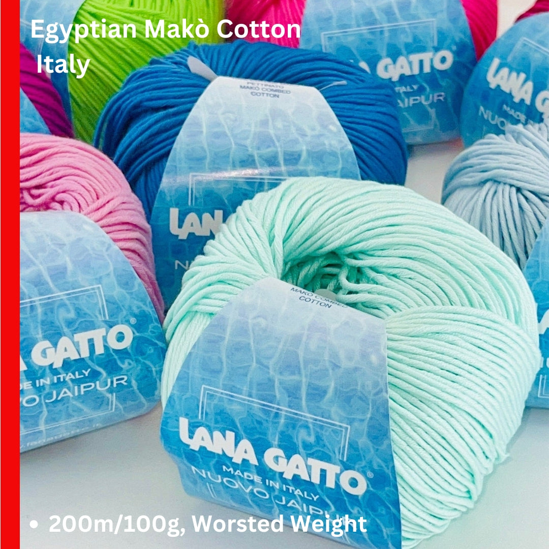lana gatto nuovo jaipur cotton yarn mako egyptian cotton italy worsted yarn
italian cotton yarn smooth structure nuovo jaipur 200m knitting crochet
mako cotton yarn italy clean stitch definition lana gatto nuovo jaipur
cotton yarn for summer garments breathable italian yarn 200m 100g