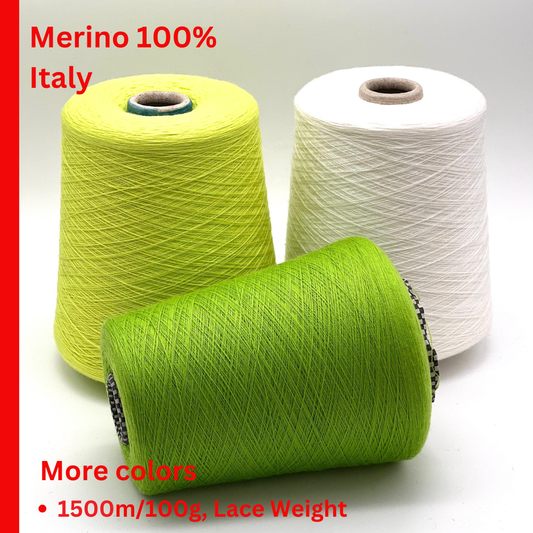 Extrafine merino yarn WISH premium Italian lace yarn
soft ultra fine merino yarn cone 1500m per 100g
luxury Italian merino yarn for knitting weaving and crochet
exclusive Italian mill WISH yarn texture close up
lightweight lace merino yarn for sweaters shawls and baby knits