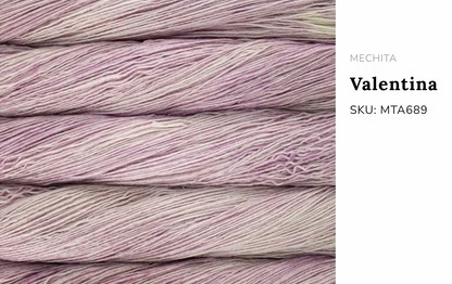 Premium iDOKNiT fingering weight yarn, MECHITA by Malabrigo Peru. 100% superwash merino wool, single-ply construction for elegant drape, 384m/100g. Hand-dyed authentic Peruvian yarn curated by iDOKNiT for soft, vibrant, and professional knitting projects.