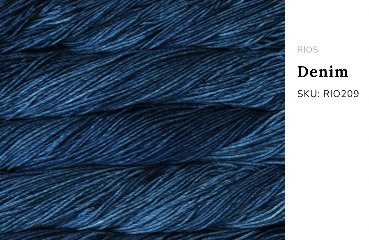 Premium iDOKNiT worsted weight yarn, RIOS by Malabrigo Peru. 100% superwash merino wool, 4-ply construction for stitch definition, 192m/100g. Hand-dyed authentic Peruvian yarn curated by iDOKNiT for durable, soft, and professional knitting projects.