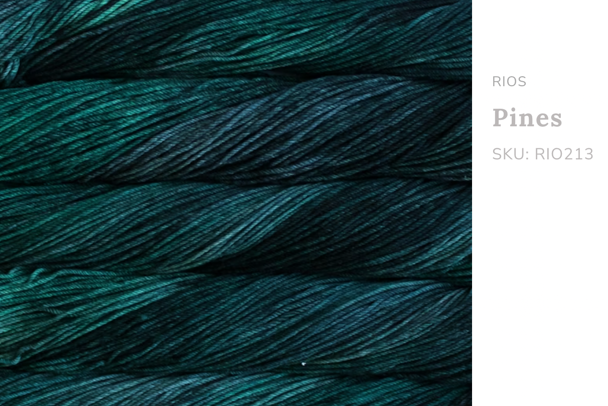Premium iDOKNiT worsted weight yarn, RIOS by Malabrigo Peru. 100% superwash merino wool, 4-ply construction for stitch definition, 192m/100g. Hand-dyed authentic Peruvian yarn curated by iDOKNiT for durable, soft, and professional knitting projects.