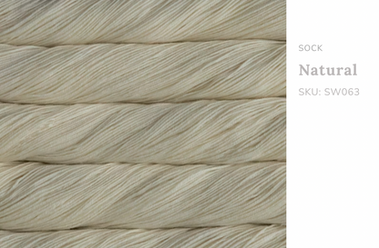 Premium iDOKNiT fingering weight yarn, ULTIMATE SOCK by Malabrigo Peru. Durable blend of 75% superwash merino wool and 25% nylon, 385m/100g. Hand-dyed authentic Peruvian yarn curated by iDOKNiT for resilient socks, garments, and shawls with superior 4-ply stitch definition.