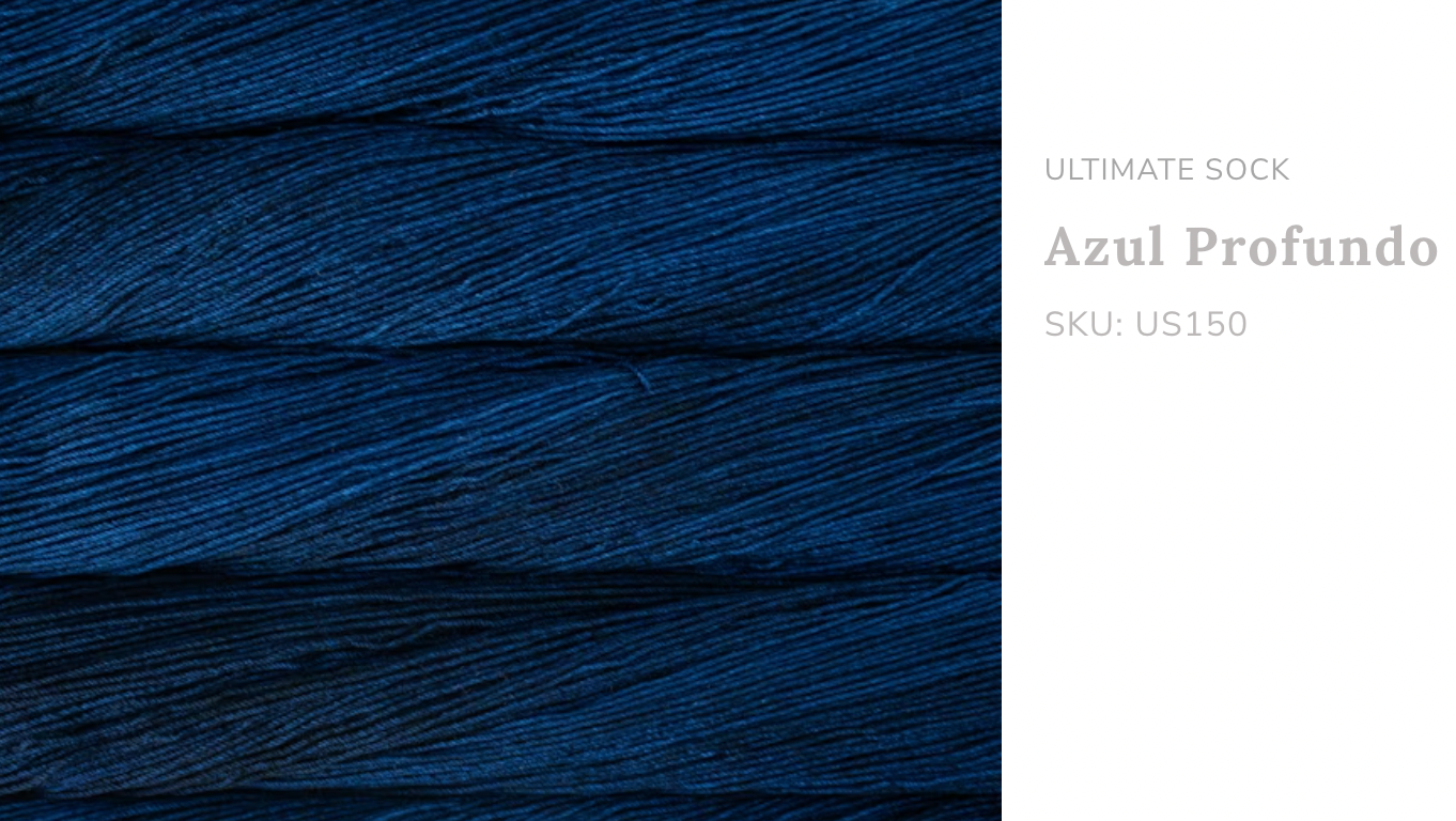 Premium iDOKNiT fingering weight yarn, ULTIMATE SOCK by Malabrigo Peru. Durable blend of 75% superwash merino wool and 25% nylon, 385m/100g. Hand-dyed authentic Peruvian yarn curated by iDOKNiT for resilient socks, garments, and shawls with superior 4-ply stitch definition.