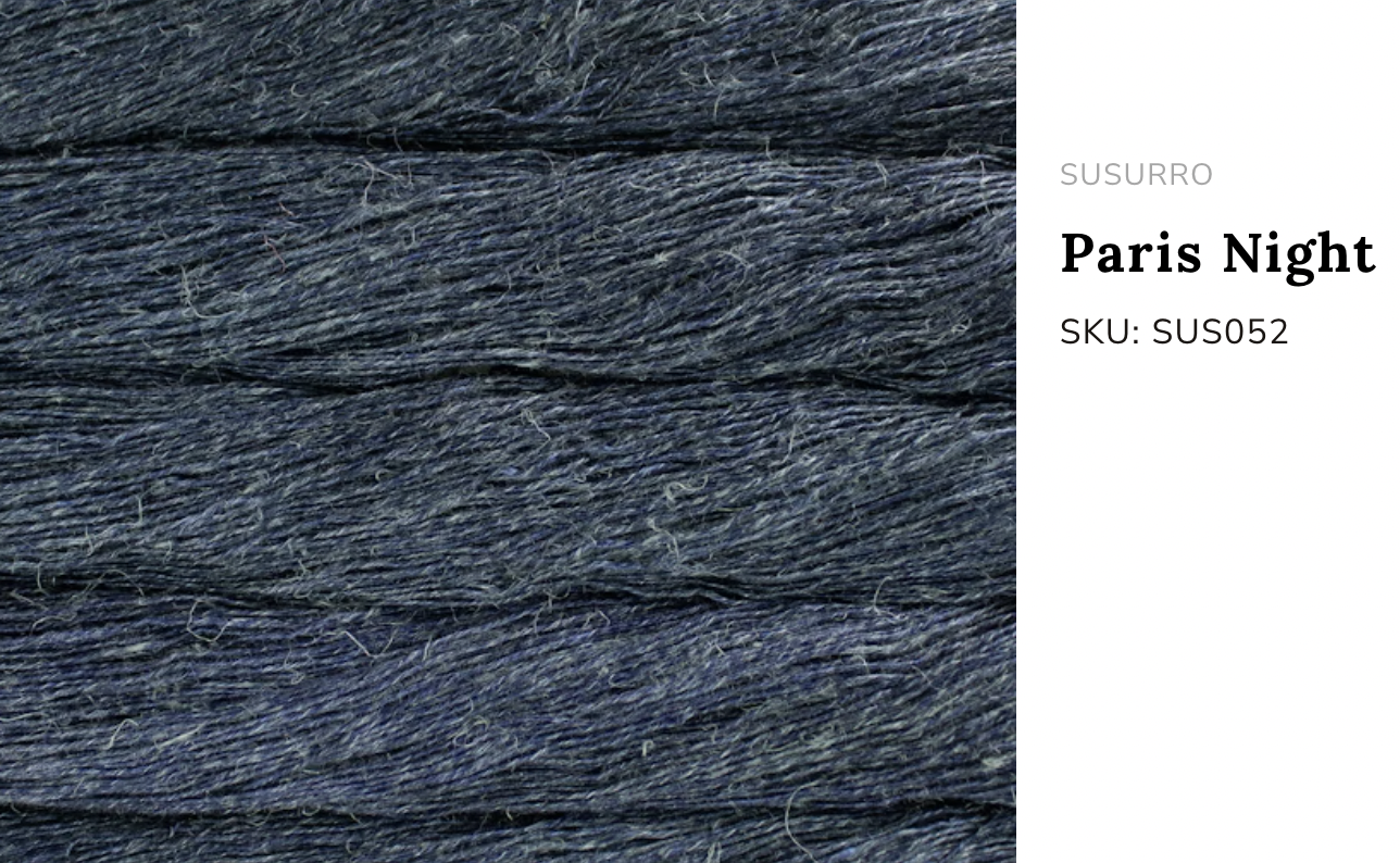 Premium iDOKNiT DK Sport weight yarn, SUSURRO by Malabrigo Peru. Luxury blend of 50% mulberry silk, 25% merino wool, and 25% linen, 297m/100g. Hand-dyed authentic Peruvian yarn curated by iDOKNiT for lightweight garments with elegant drape and sophisticated linen texture.