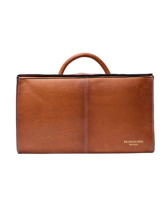 REDESIGNED Project 115 Danish genuine urban leather zipperless magnetic knitting project bag from iDOKNiT