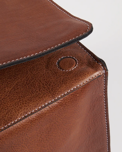 REDESIGNED Project 115 Danish genuine urban leather zipperless magnetic knitting project bag from iDOKNiT