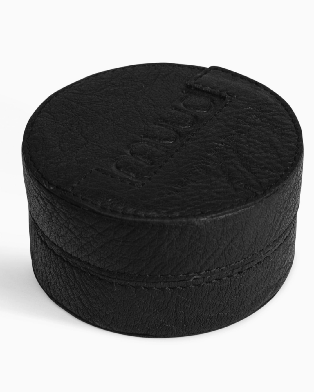 muud EMELI genuine leather round magnetic needle case with removable lid from iDOKNiT