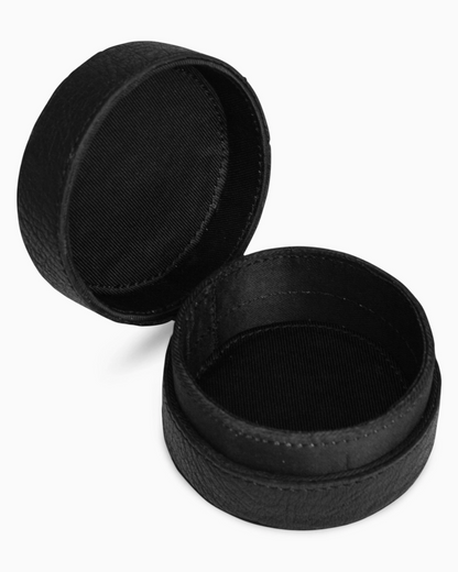 muud EMELI genuine leather round magnetic needle case with removable lid from iDOKNiT