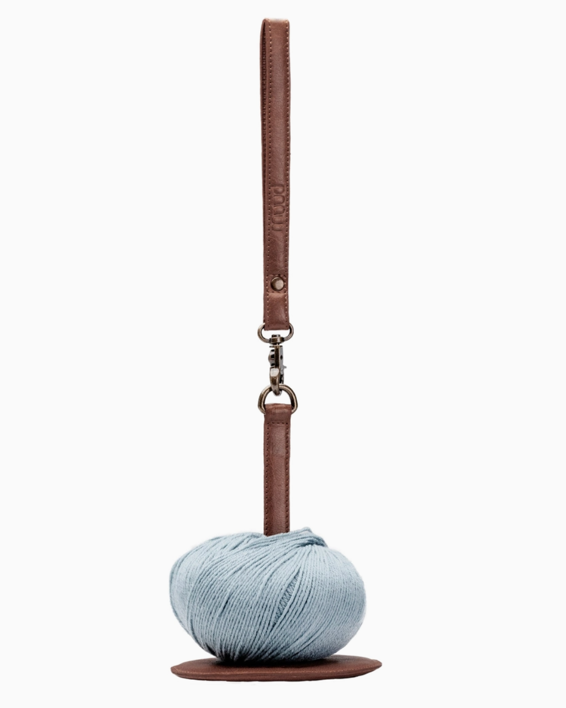 muud GYRIT genuine leather portable yarn holder with wrist strap from iDOKNiT
