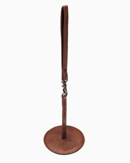 muud GYRIT genuine leather portable yarn holder with wrist strap from iDOKNiT