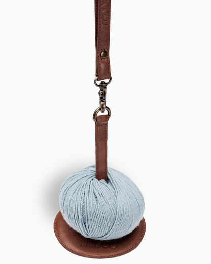 muud GYRIT genuine leather portable yarn holder with wrist strap from iDOKNiT