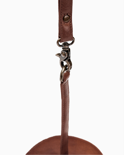 muud GYRIT genuine leather portable yarn holder with wrist strap from iDOKNiT