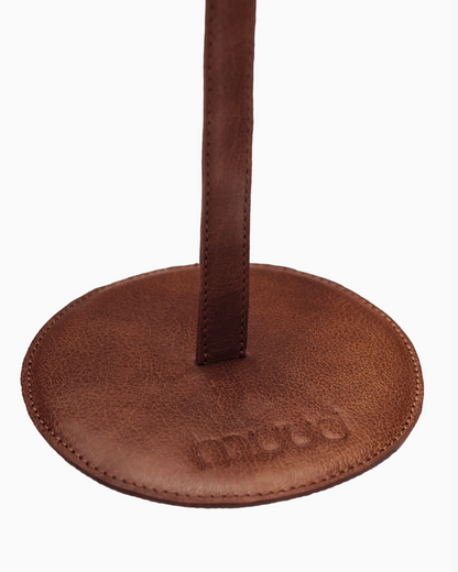 muud GYRIT genuine leather portable yarn holder with wrist strap from iDOKNiT