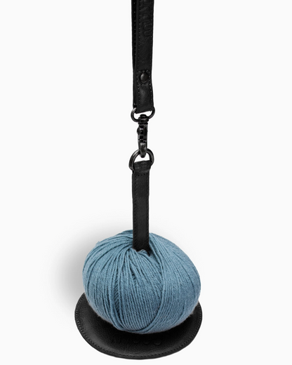 muud GYRIT genuine leather portable yarn holder with wrist strap from iDOKNiT