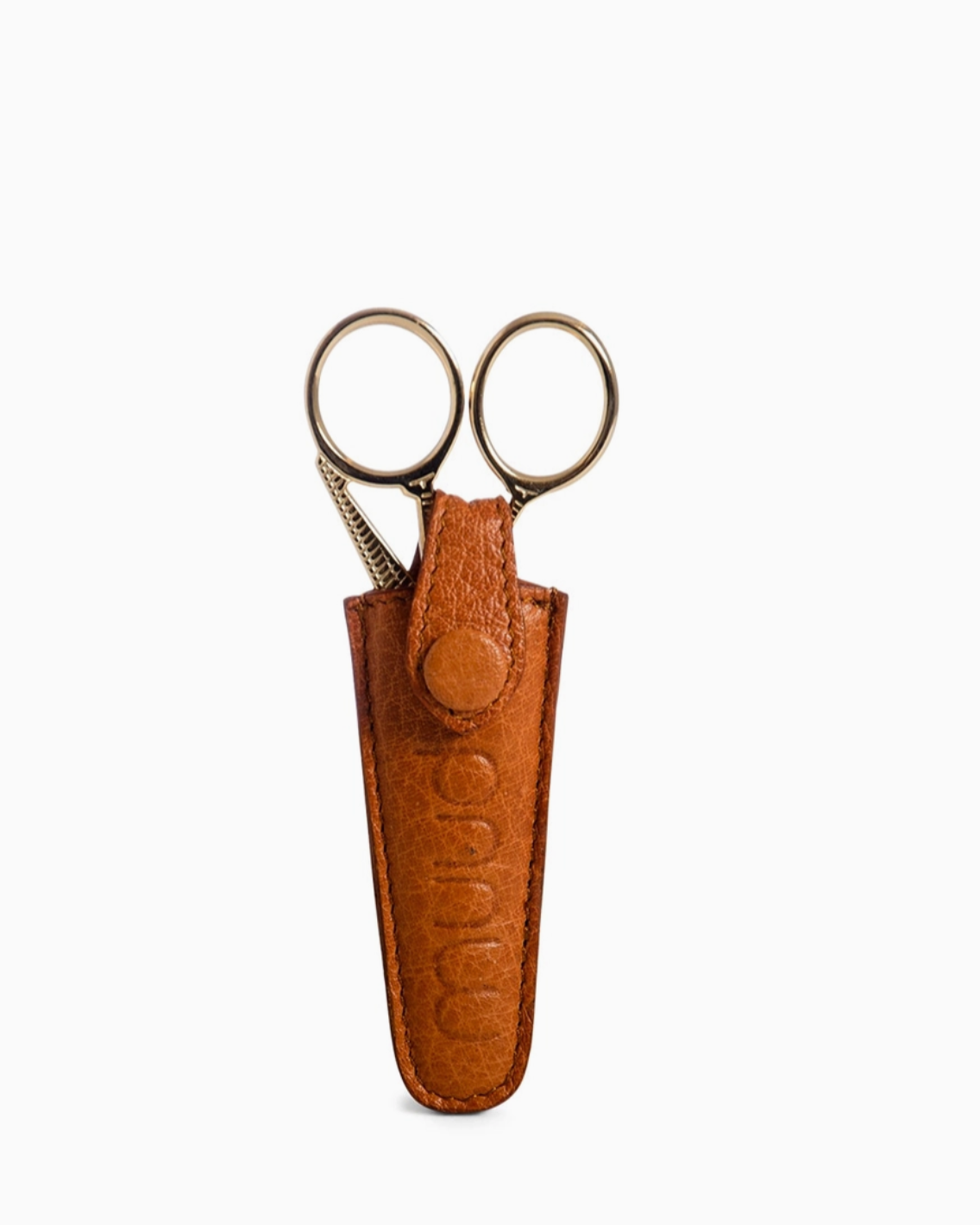muud ESPOO genuine leather small embroidery scissors case sheath with snap button closure from iDOKNiT
