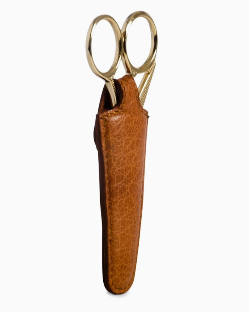 muud ESPOO genuine leather small embroidery scissors case sheath with snap button closure from iDOKNiT