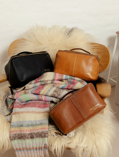 RE PROJECT 10 handcrafted Urban Leather beauty box style knitting needle and notion organizer case from iDOKNiT