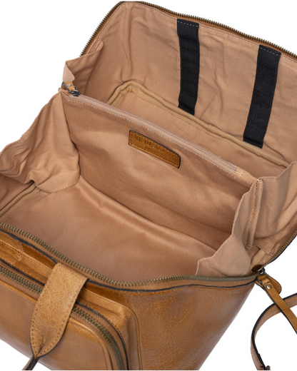 RE PROJECT 39 handcrafted Urban Leather knitting and crochet crossbody bag with top handles and front pocket from iDOKNiT