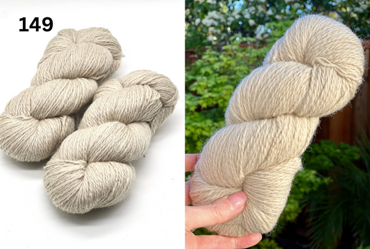 Paces Vilnas Fabrika Dundaga 7.2 100% Latvian Merino wool DK weight yarn in color #149 Off-White Natural for authentic knitting at iDOKNiT.