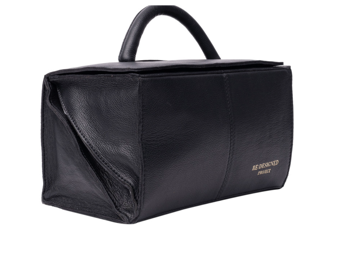 RE PROJECT 134 handcrafted Urban Leather knitting and crochet organizer bag with handle and magnetic closure from iDOKNiT