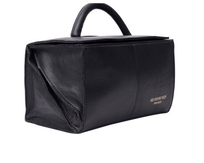 RE PROJECT 134 handcrafted Urban Leather knitting and crochet organizer bag with handle and magnetic closure from iDOKNiT