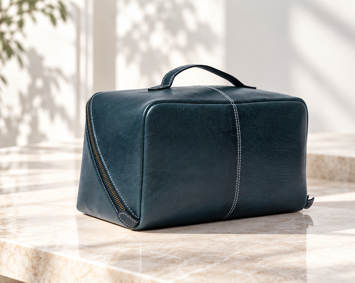 RE PROJECT 10 handcrafted Urban Leather beauty box style knitting needle and notion organizer case from iDOKNiT