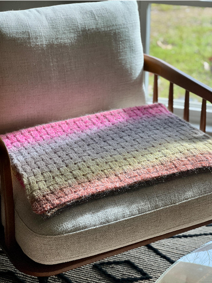 Gradient Hand-Knitted Palantine Shawl Scarf, Dundaga Wool Alpaca Oversized Wrap, Van Gogh Monet Goya Artist Collection