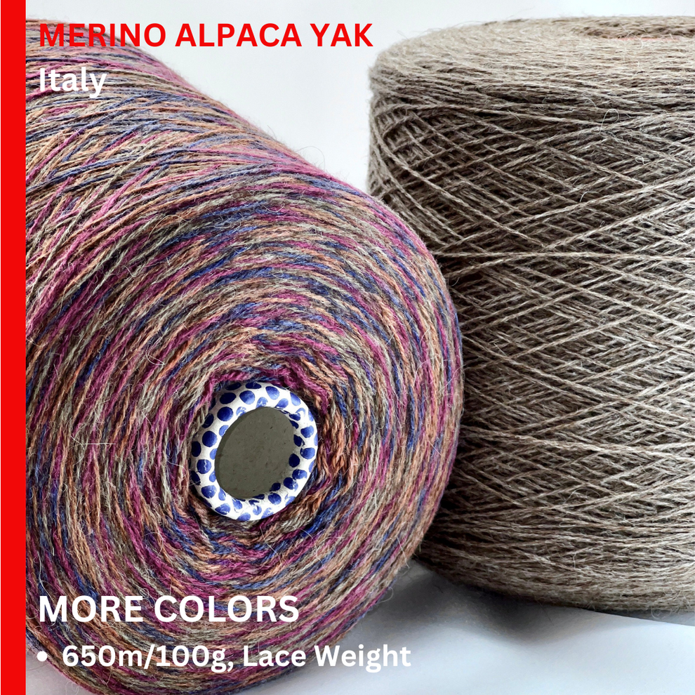 Italian Ripple Yarn Alpaca Yak Wool Yarn, ASTRO, Premium Italian Yarn by Profilo, Availabl ...