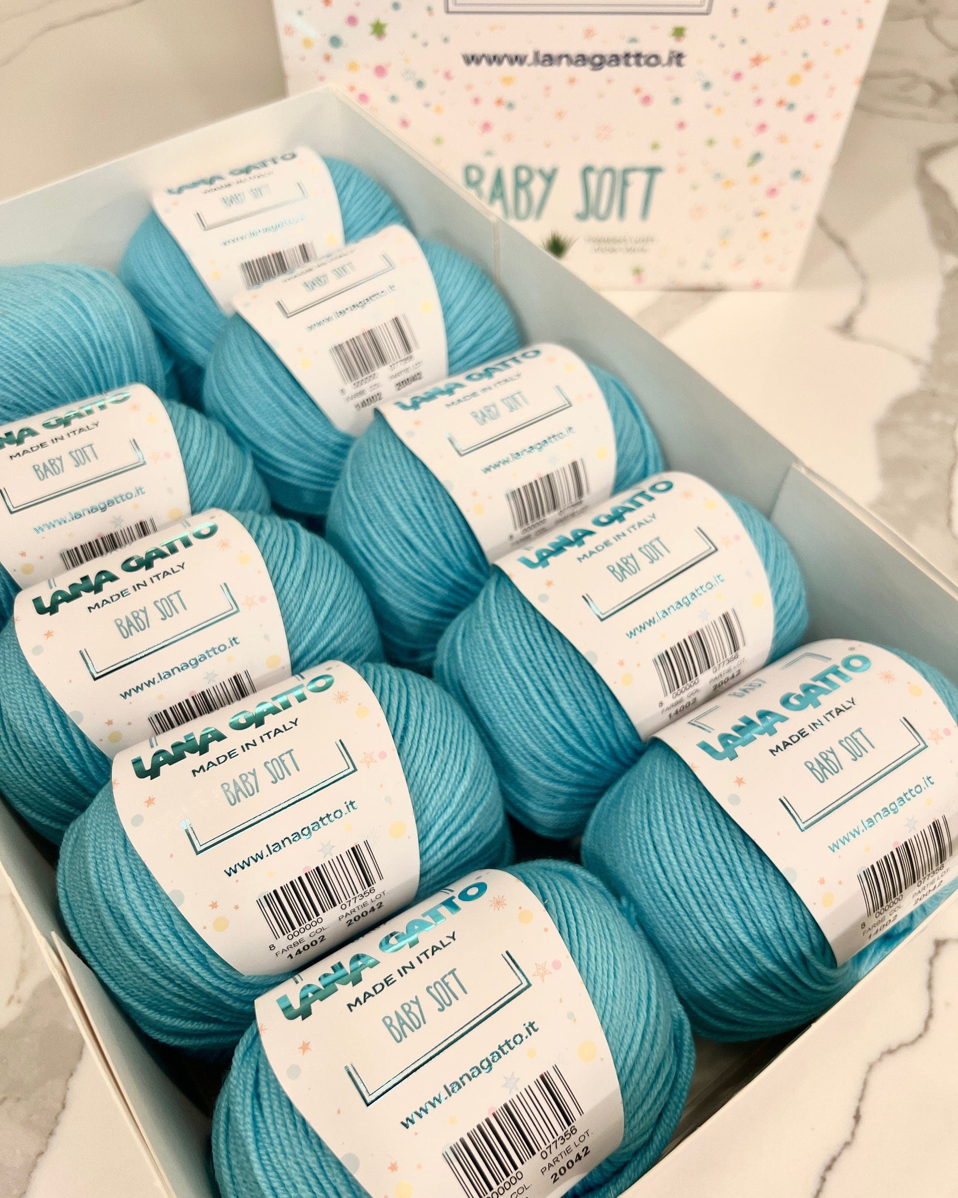 lana gatto baby soft print merino yarn italy aloe vera
soft baby yarn extrafine merino solids and prints 170m 50g
luxury italian baby yarn lana gatto soft merino knitting yarn
gentle merino yarn for baby garments and soft knitwear
lana gatto baby soft yarn texture close up