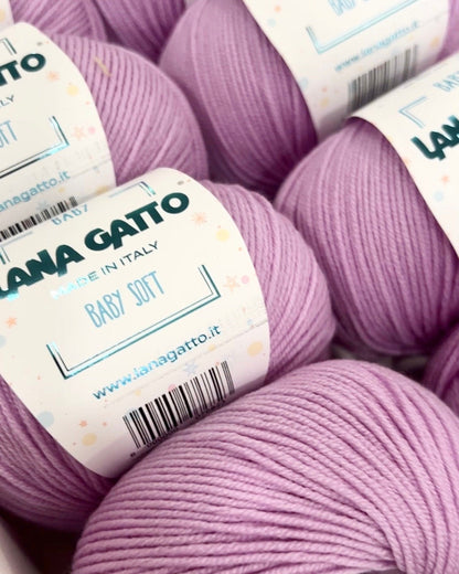 lana gatto baby soft print merino yarn italy aloe vera
soft baby yarn extrafine merino solids and prints 170m 50g
luxury italian baby yarn lana gatto soft merino knitting yarn
gentle merino yarn for baby garments and soft knitwear
lana gatto baby soft yarn texture close up