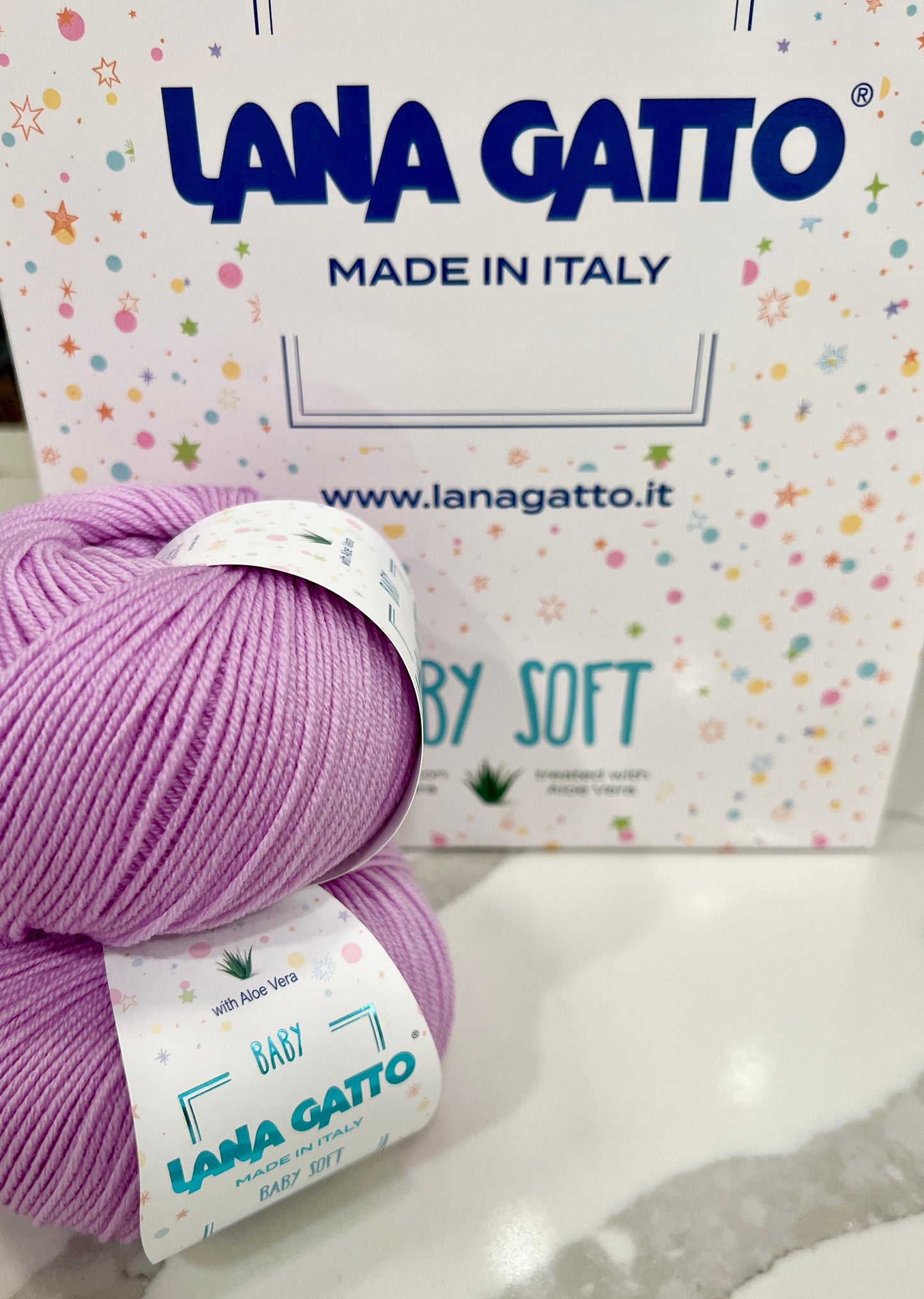 lana gatto baby soft print merino yarn italy aloe vera
soft baby yarn extrafine merino solids and prints 170m 50g
luxury italian baby yarn lana gatto soft merino knitting yarn
gentle merino yarn for baby garments and soft knitwear
lana gatto baby soft yarn texture close up