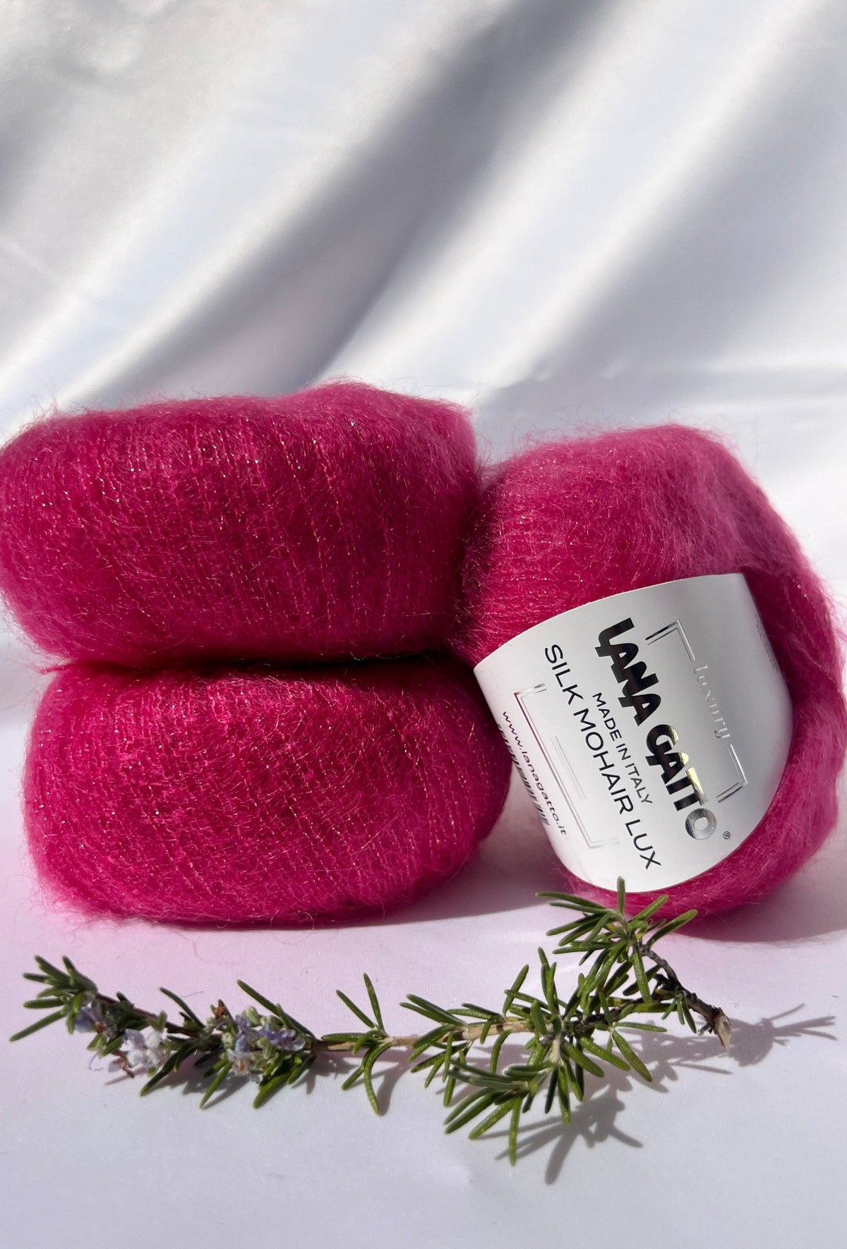 Lana Gatto Silk Mohair Lux 78 percent SuperKid Mohair 14 percent Silk with Lurex Italian lace weight yarn from iDOKNiT