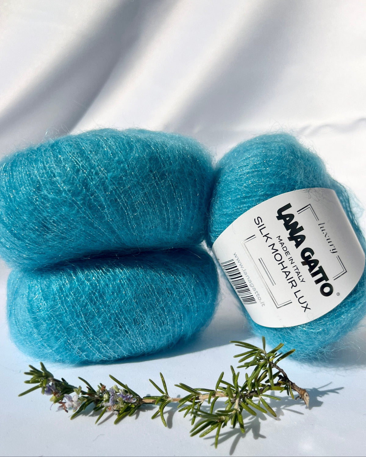 Lana Gatto Silk Mohair Lux 78 percent SuperKid Mohair 14 percent Silk with Lurex Italian lace weight yarn from iDOKNiT